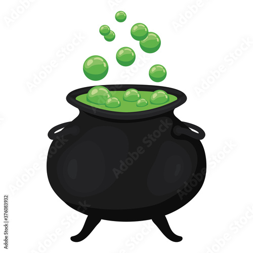 Halloween witch bowl vector design