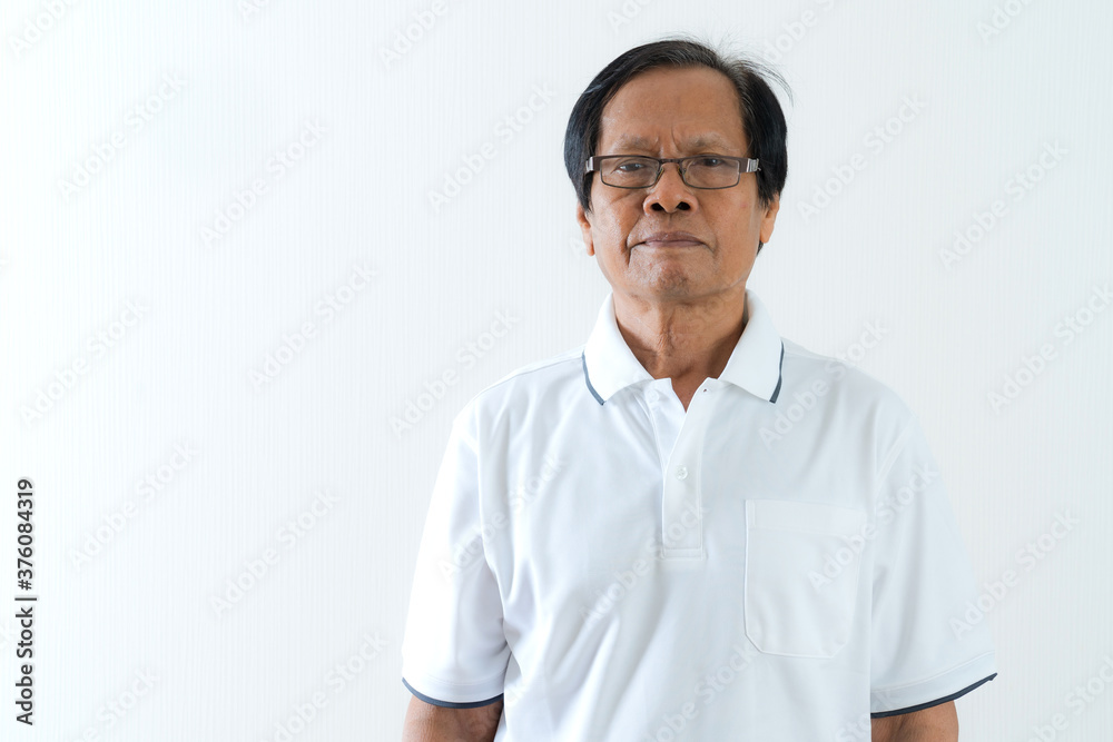 Portrait of Asian senior man with glasses Portrait of Asian senior man with glasses