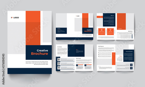 business brochure template design, corporate 8page business brochure design
