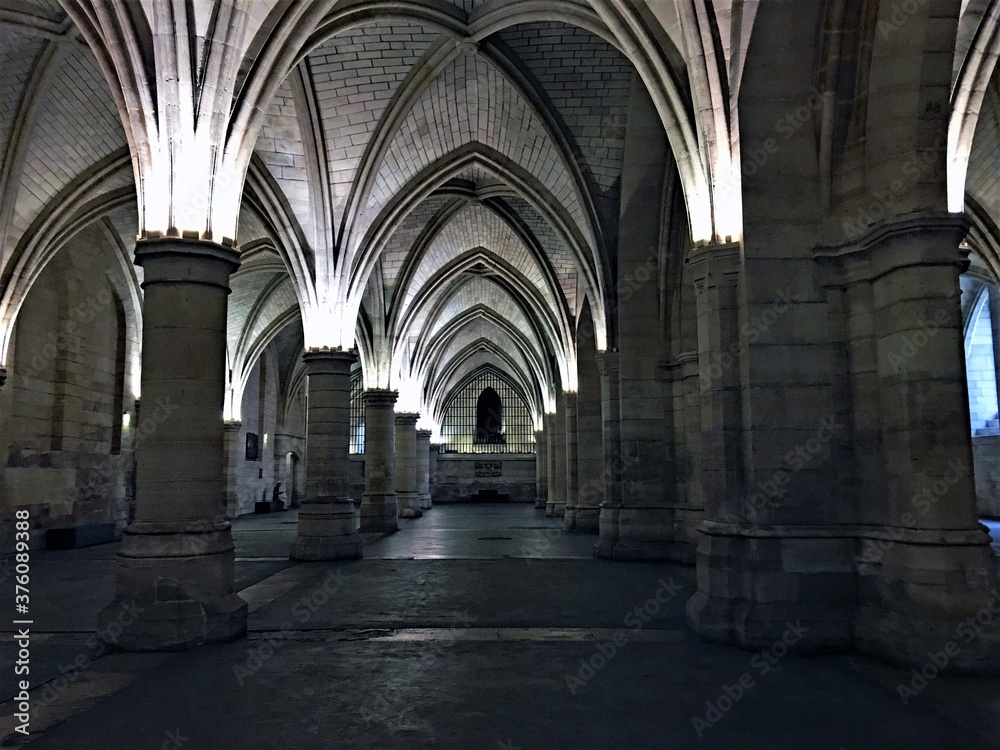 A view of the catacombs in the Conciergerie in Paris