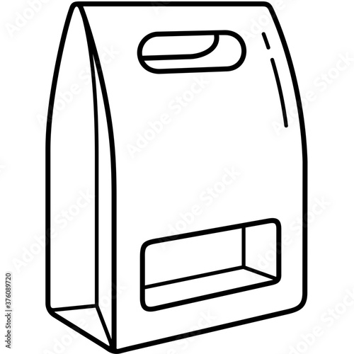 Cardboard take away lunch box for sandwich