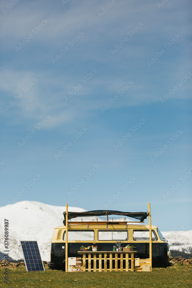Food truck on a mountain Food truck on a mountain