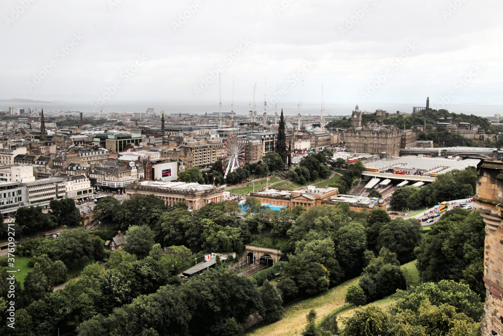 A panoramic view of Edinburgh