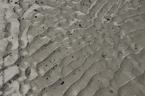 White sand texture. Sand mining background.