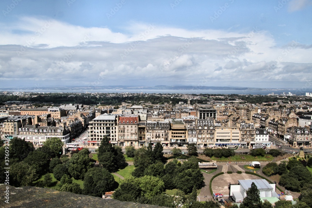 A Panoramic view of Edinburgh