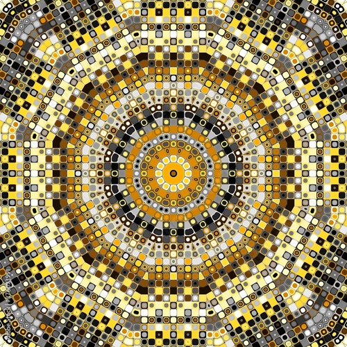 Abstract Mandala pattern. Round ornament.