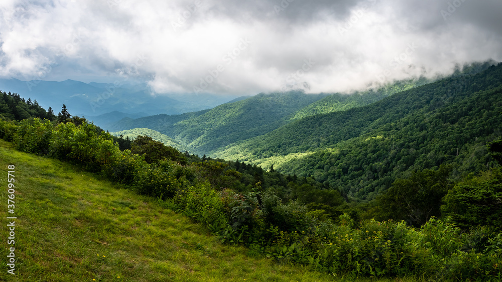 Summer in the Appalachian Mountains Viewed Along the Blue Ridge Parkway Summer in the Appalachian Mountains Viewed Along the Blue Ridge Parkway
