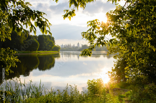 sunrise over the lake