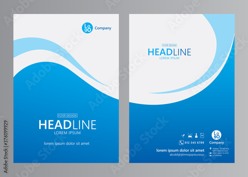 Vector business brochure design template. Corporate annual report. Flyer layout