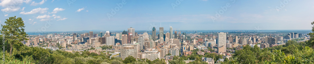 Panoramic View Centre Ville Montreal (Downtown) view from Mont Royal Québec Canada