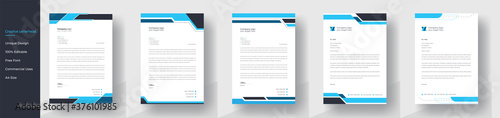 Modern Creative & Clean business style letterhead bundle of your corporate project design.set to print with vector & illustration. corporate letterhead bundle.	