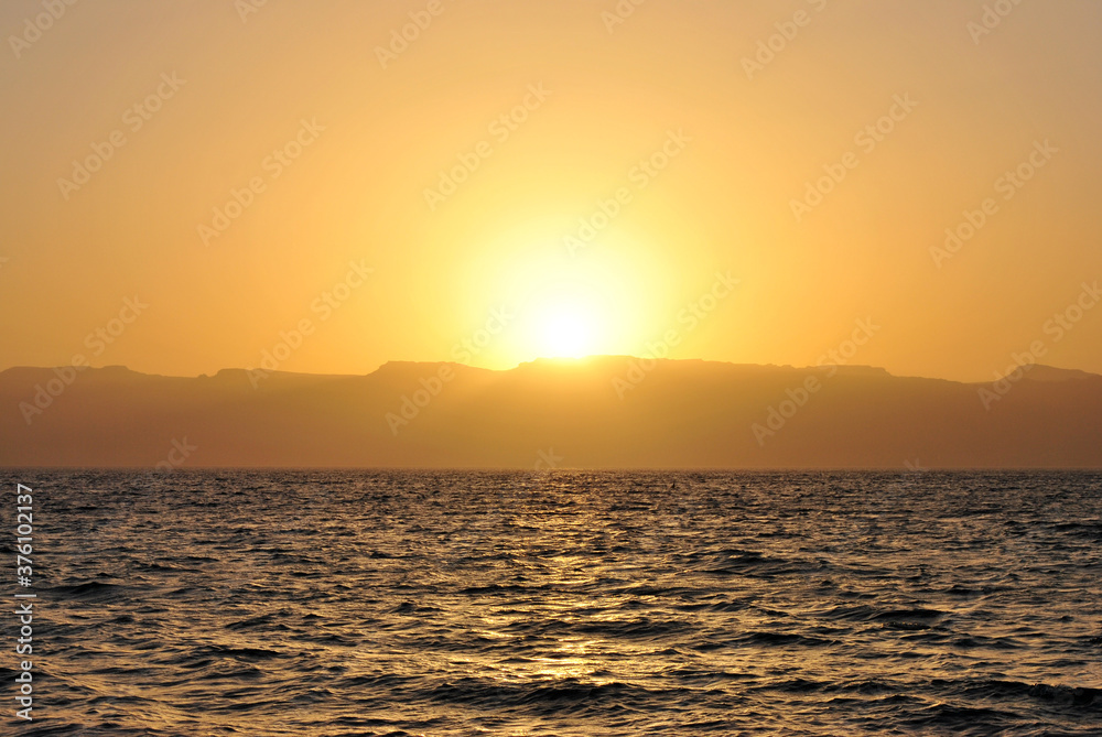 Sunset over the Red sea