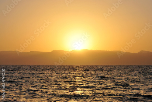 Sunset over the Red sea