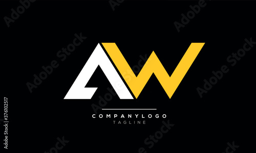 Alphabet letters Initials Monogram logo AW,WA