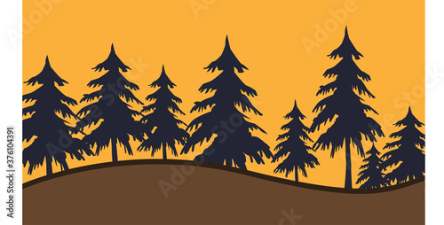  ilustration vector graphic of natural forest goof for background,wallpaper