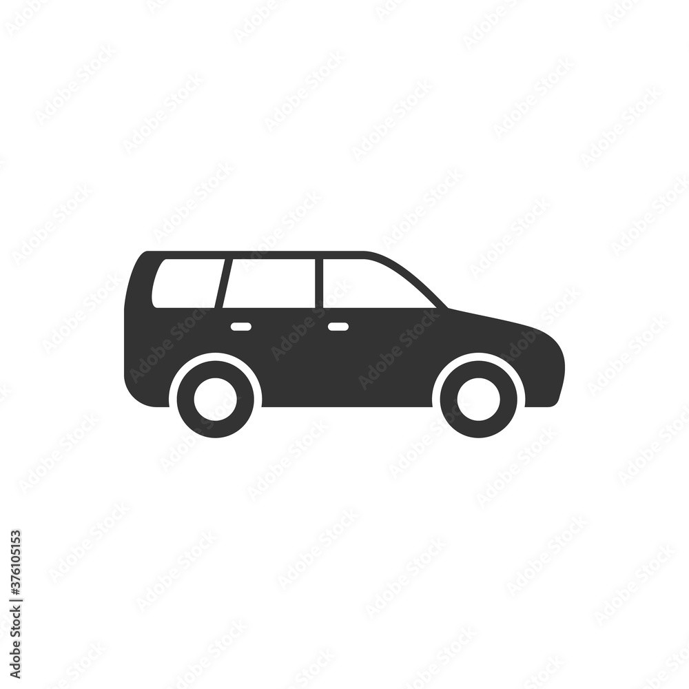 Wagon car glyph icon or vehicle concept