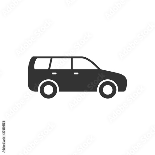 Wagon car glyph icon or vehicle concept