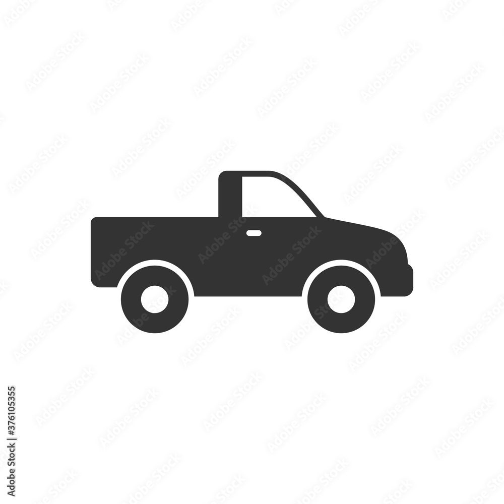 Pick-up car glyph icon or SUV vehicle