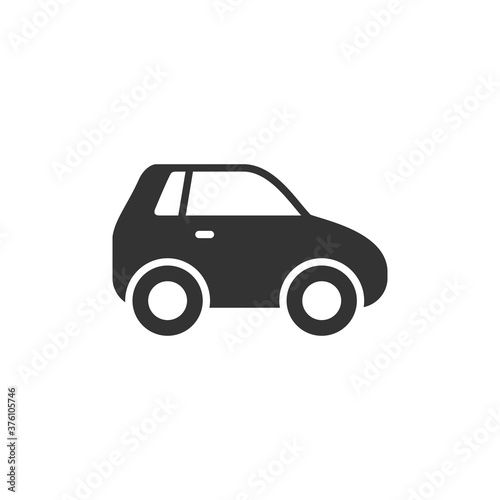 Compact car glyph icon or vehicle concept
