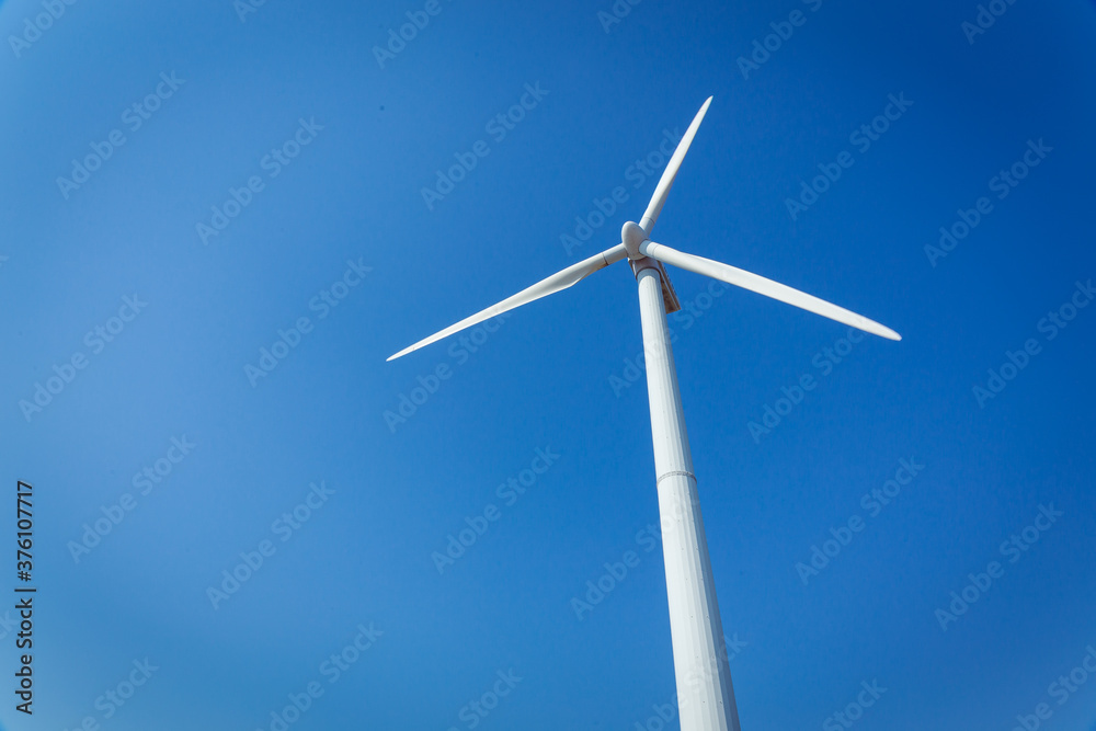 wind turbine generating electricity