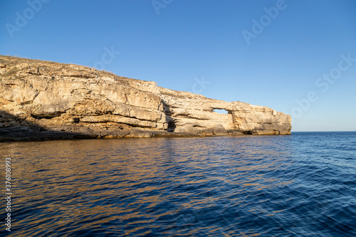 Atlesh. Rocky coast of Cape Tarhankut in Crimea. Black Sea