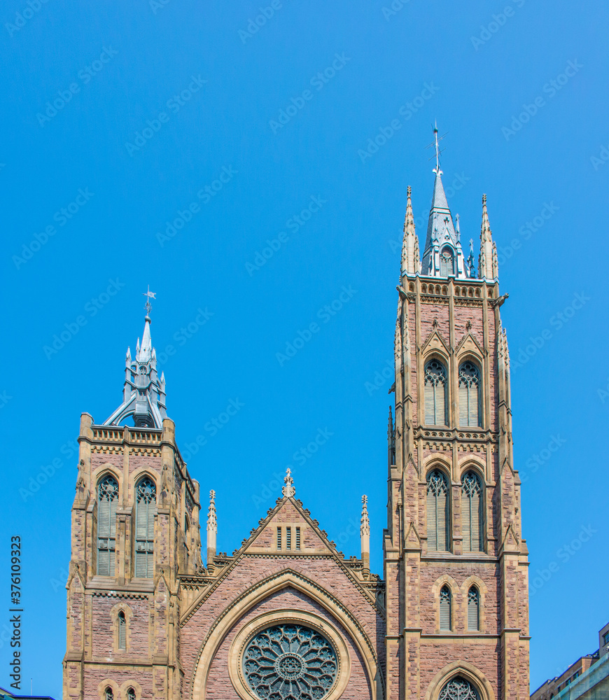 St. James United Church Facade Centre Ville Montreal Québec Canada