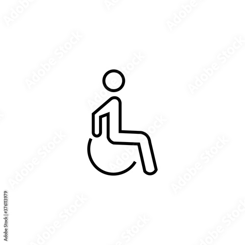 Disabled sign icon. Disabled . Vector illustration eps 10