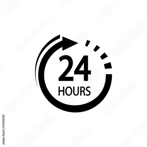 24 hours icon. hours icon Vector illustration eps 10.