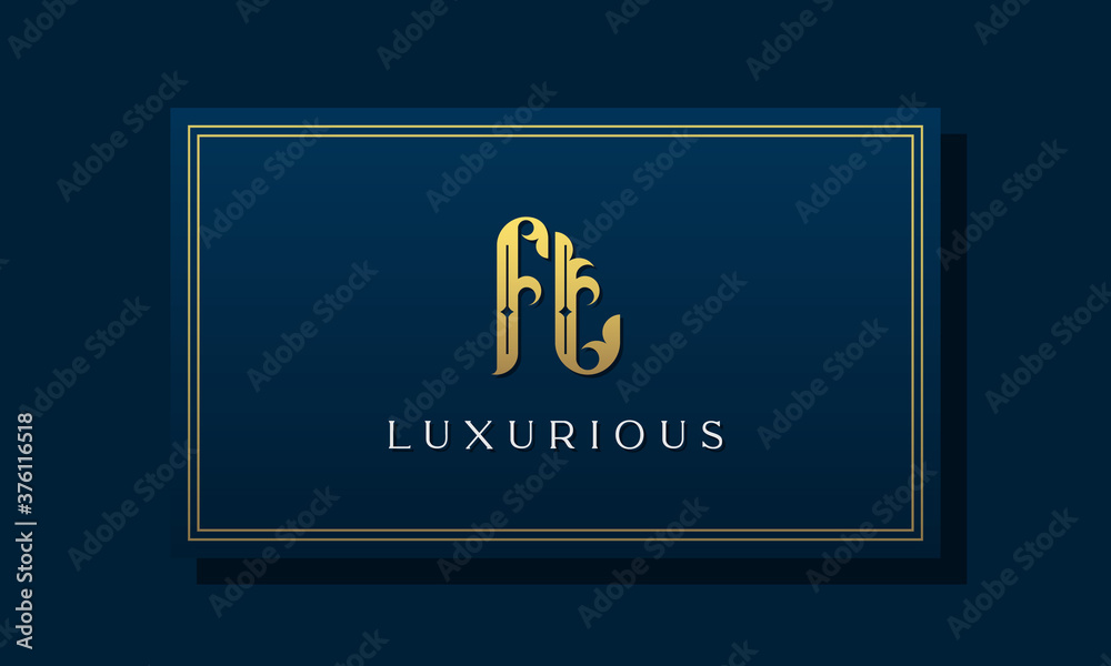 Vintage royal initial letter FT logo. This logo creatively incorporates luxurious typeface. It will be suitable for Royalty, Boutique, Hotel, Heraldic, fashion, and Jewelry.