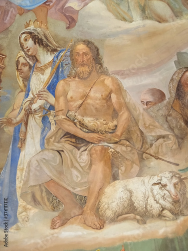Bible paintings in the chapel of Barbana near Grado in Italy