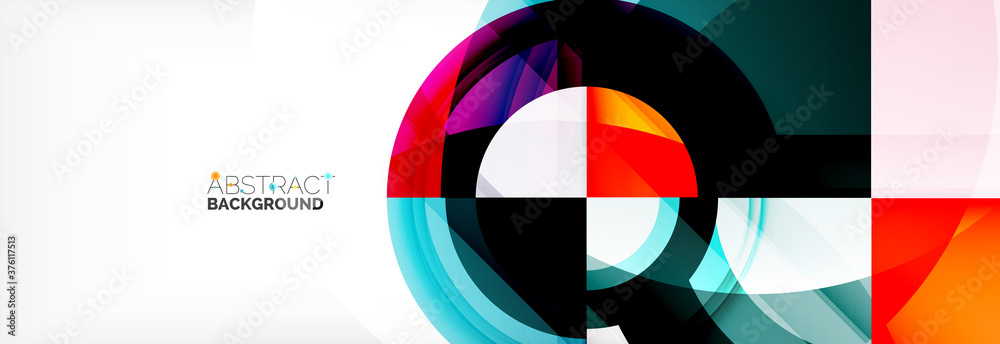 Round shapes, triangles and circles. Modern abstract background Round shapes, triangles and circles. Modern abstract background
