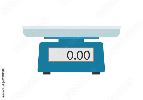 Icon electronic scales. Sign of weights. Vector illustration eps 10