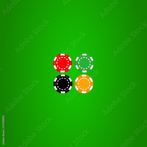 Realistic poker chips icon. Vector illustration eps 10