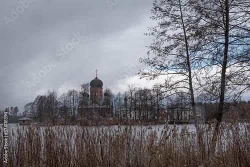 Vvedensky Island Monastery, Cover. Vladimir region. Spring