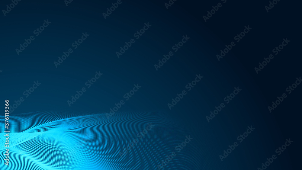 Dot blue wave light screen gradient texture background. Abstract technology big data digital background. 3d rendering. Dot blue wave light screen gradient texture background. Abstract technology big data digital background. 3d rendering.