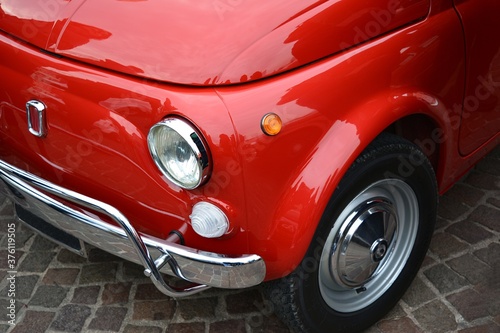 classic vintage red car detail no people © Miruna