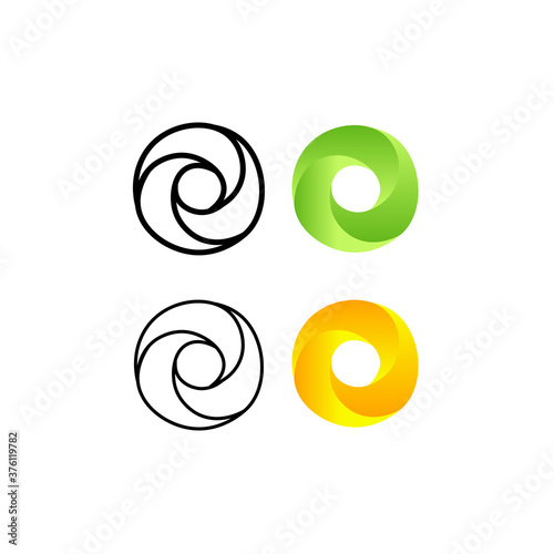 set abstract infinite loop template icon. Vector illustration eps 10