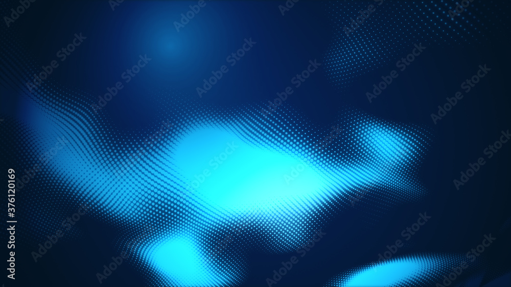 Dot blue wave light screen gradient texture background. Abstract technology big data digital background. 3d rendering. Dot blue wave light screen gradient texture background. Abstract technology big data digital background. 3d rendering.
