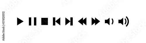 Set of multimedia icons. Vector illustration eps 10