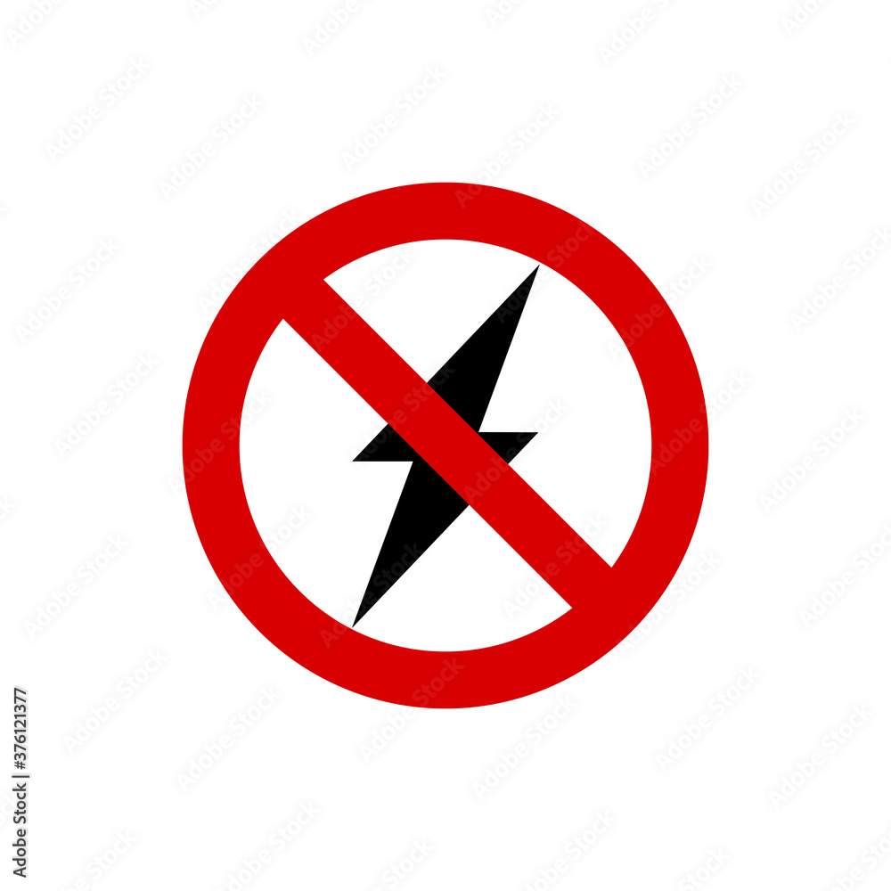 forbid lightning. no lightning. Vector illustration eps 10 forbid lightning. no lightning. Vector illustration eps 10