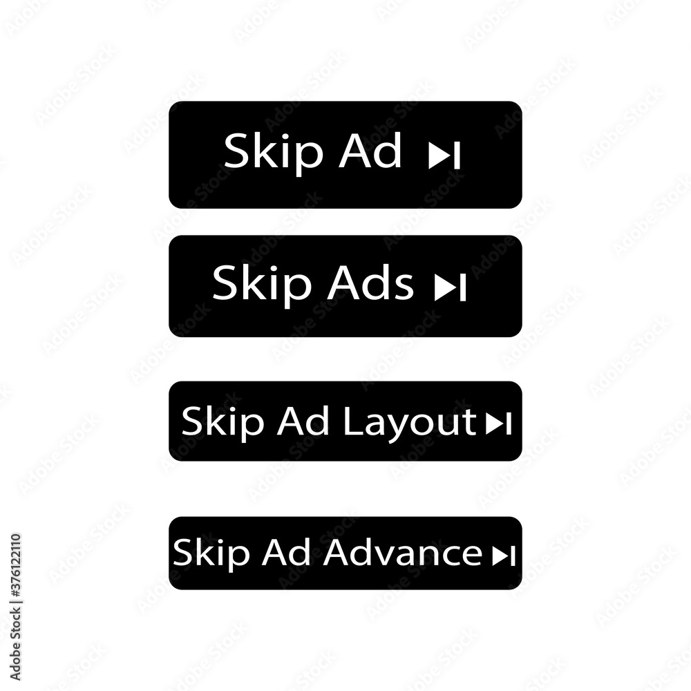 Set of skip icons. Vector illustration eps 10 Set of skip icons. Vector illustration eps 10