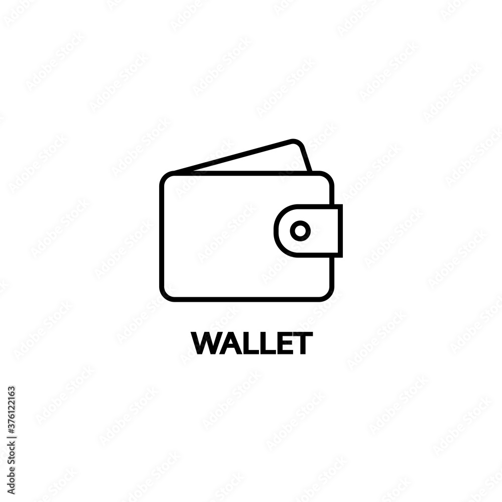Black wallet sign icon. Vector illustration eps 10 Black wallet sign icon. Vector illustration eps 10