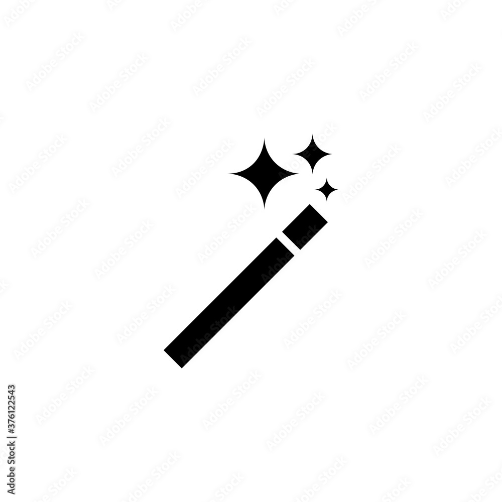 wand sign black icon. Vector illustration eps 10 wand sign black icon. Vector illustration eps 10