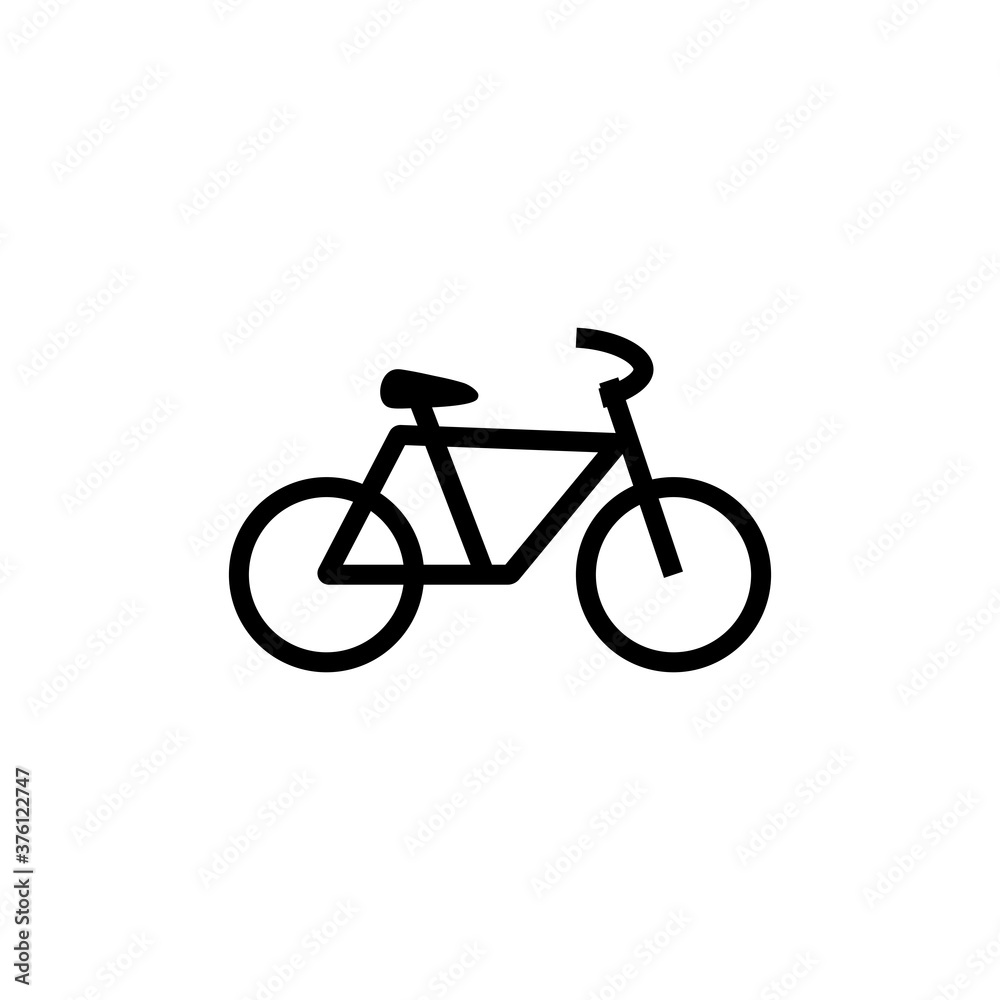 Bike sign black icon. Vector illustration eps 10
