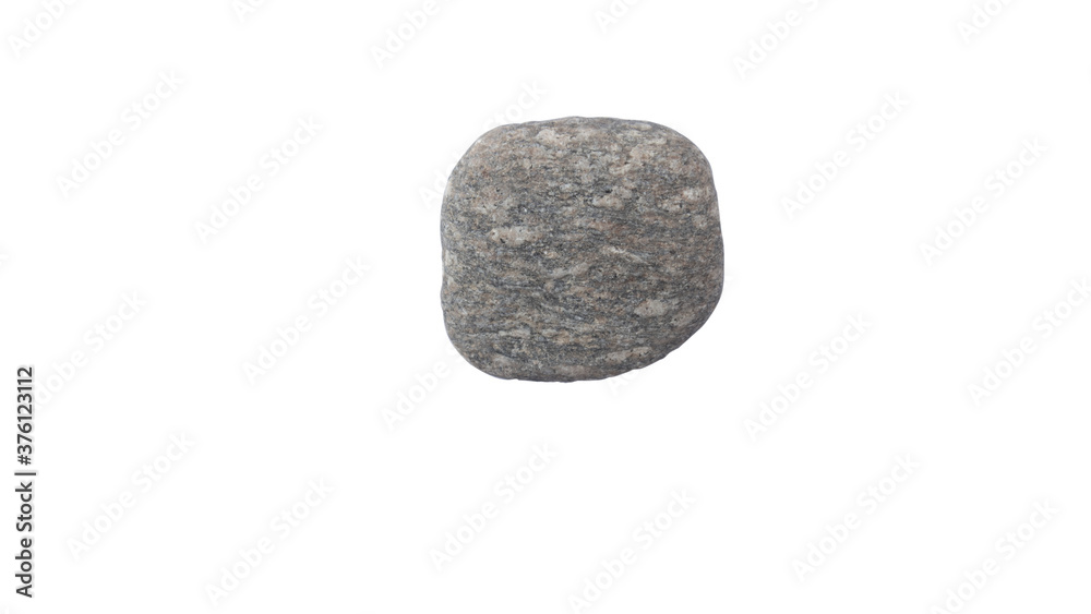 Fototapeta premium gneiss rock specimen on white background. gneiss is metamorphic rocks.Stone on white background