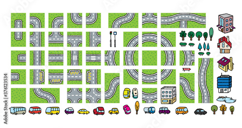 City background constructor. Create your own road map