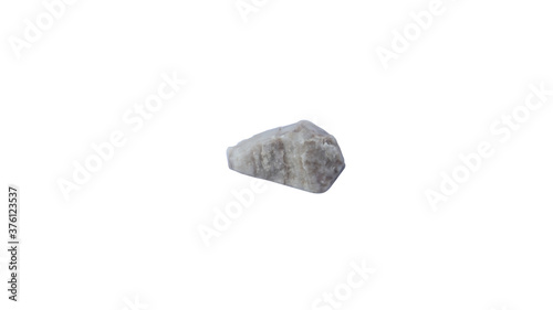 gneiss rock specimen on white background. gneiss is metamorphic rocks.