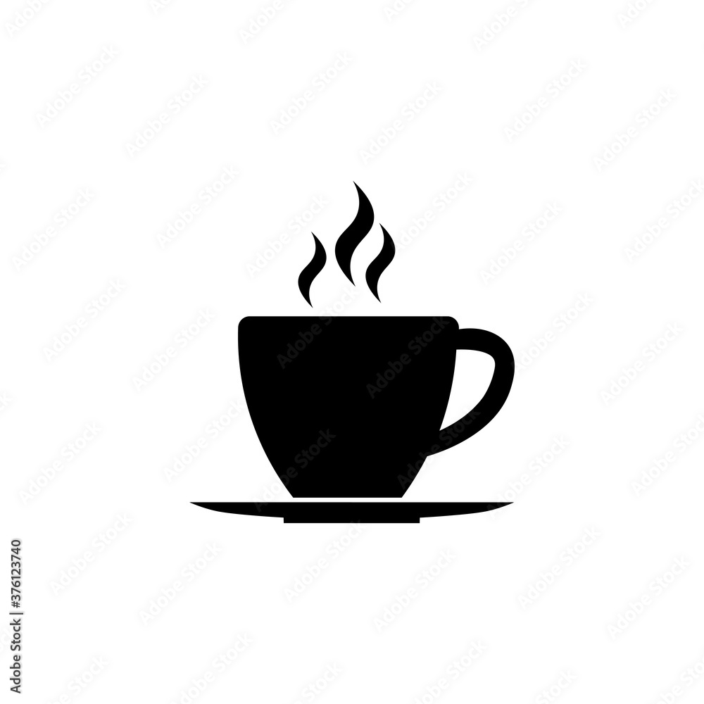 Obraz premium Black cup sign icon. Vector illustration eps 10