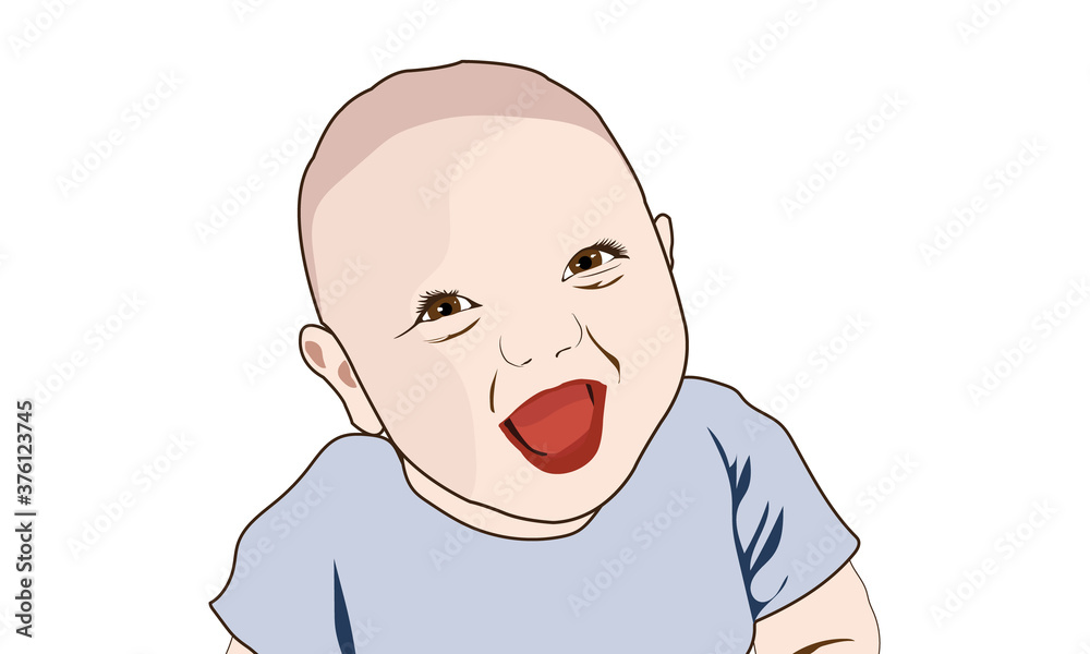 Obraz premium baby smiling vector design 