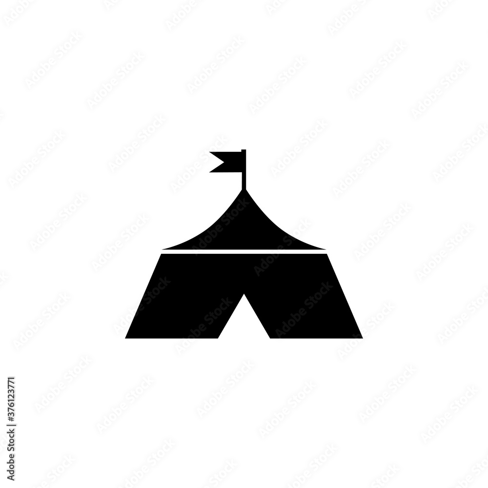 Tent black sign icon. Vector illustration eps 10 Tent black sign icon. Vector illustration eps 10